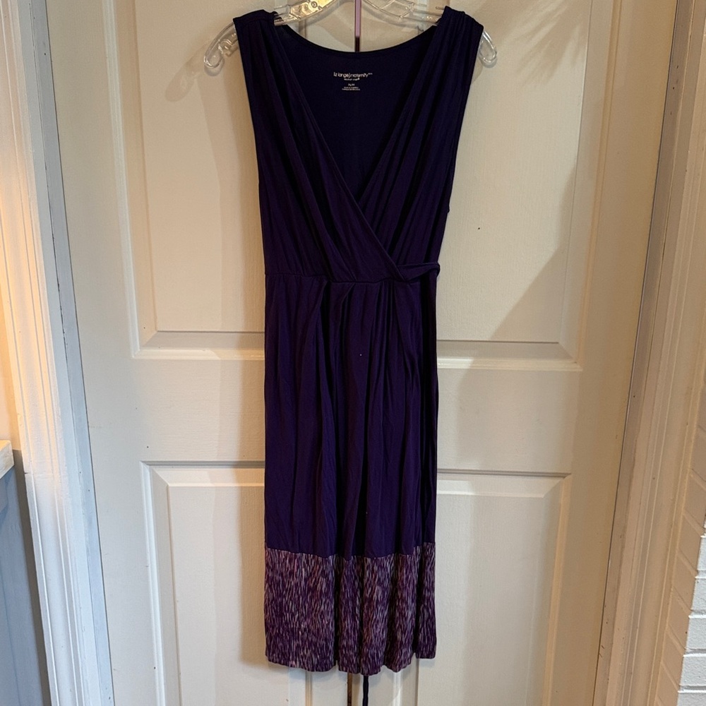 Elegant Purple maternity Sleeveless Dress